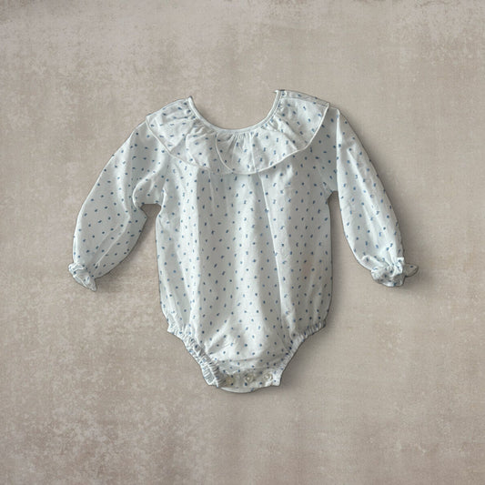 Camisa-Body de Plumeti con Cuello Bobo (Manga Larga)