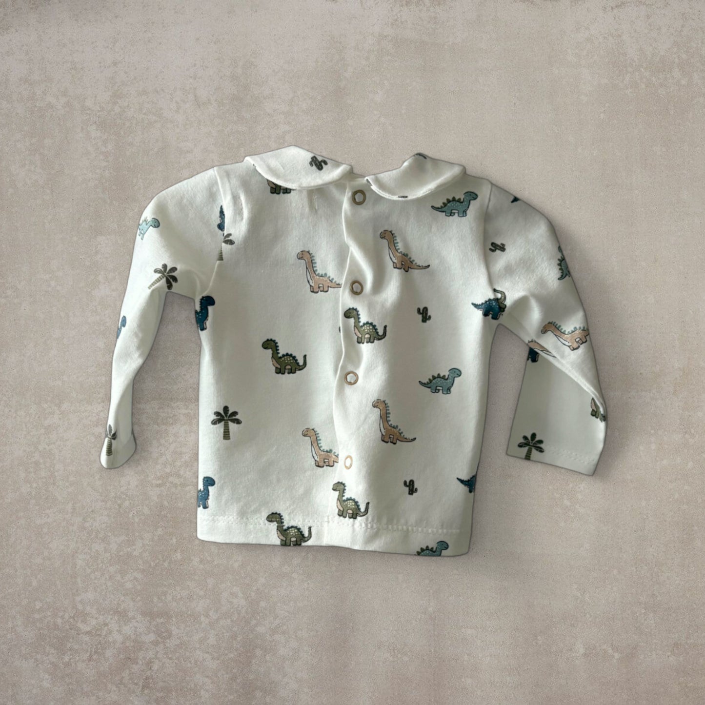 Pijama Dos Piezas de Algodón Elástico - Estampados Divertidos (Dinosaurios / Espacio)