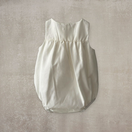 Ranita sin mangas. Piqué Beige 100% Algodón
