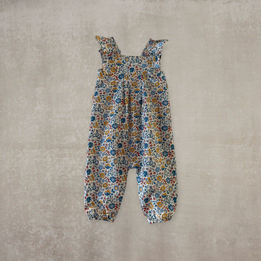 Peto Largo de Bebé con Volantes y sin Mangas - Estampado Floral