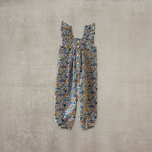 Peto Largo de Bebé con Volantes y sin Mangas - Estampado Floral
