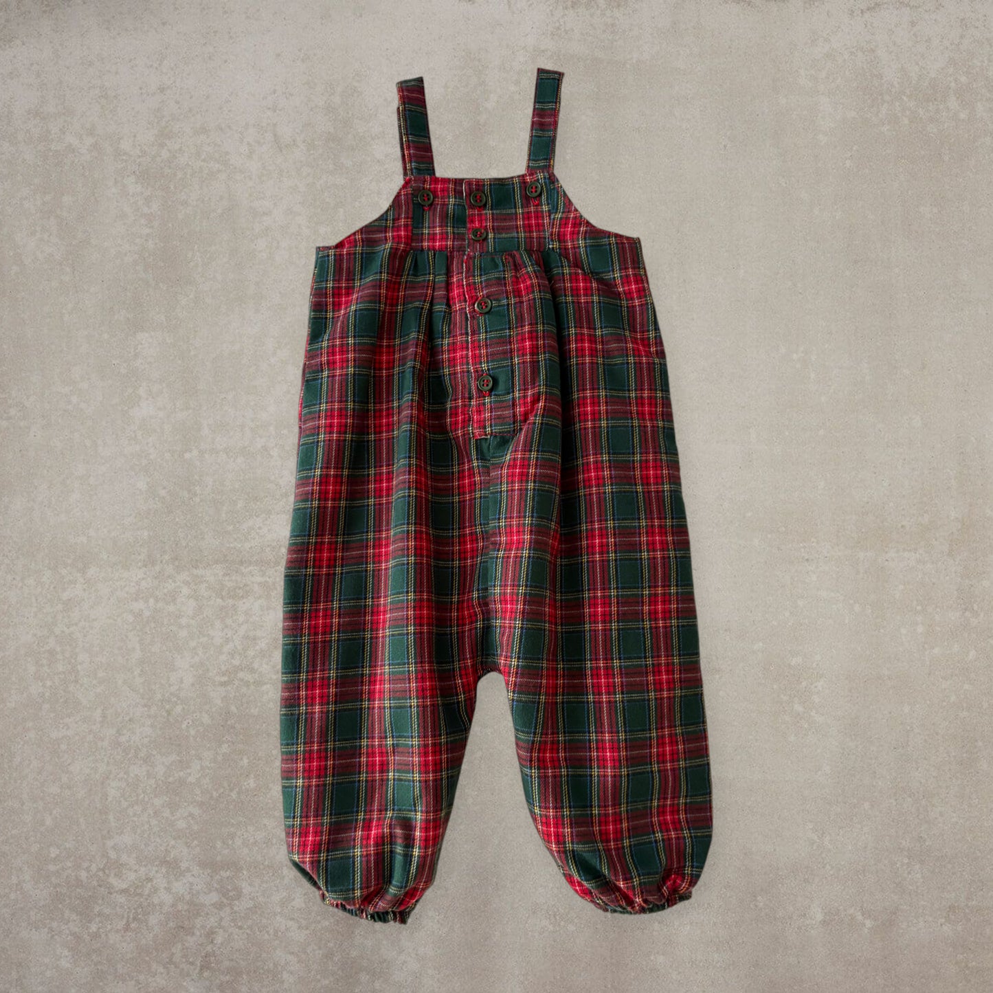 Peto Largo con Tirantes - Clásico Rojo y Verde