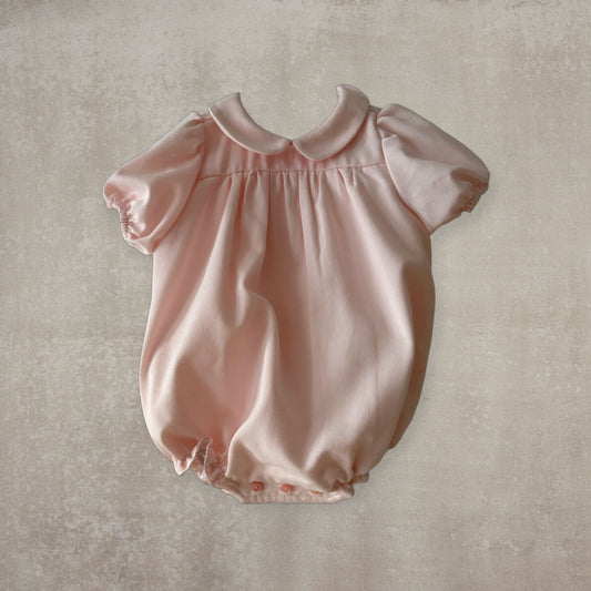 Ranita de Piqué con Cuello Bobo y Manga Farol - Rosa